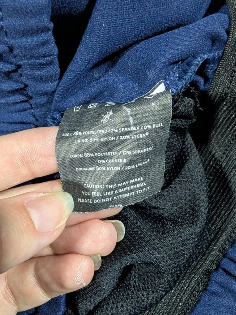 NOBULL Jogger Pants Mens Medium Performance Workout Gym Navy Stretch Zip Pockets